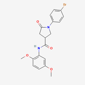 molecular formula C19H19BrN2O4 B5016299 1-(4-bromophenyl)-N-(2,5-dimethoxyphenyl)-5-oxopyrrolidine-3-carboxamide 