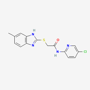 molecular formula C15H13ClN4OS B5016473 N-(5-CHLOROPYRIDIN-2-YL)-2-[(5-METHYL-1H-13-BENZODIAZOL-2-YL)SULFANYL]ACETAMIDE 