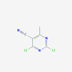 molecular formula C6H3Cl2N3 B050165 2,4-Dichloro-6-methylpyrimidine-5-carbonitrile CAS No. 56035-64-4