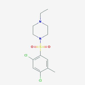 molecular formula C13H18Cl2N2O2S B501663 1-[(2,4-Dichloro-5-methylphenyl)sulfonyl]-4-ethylpiperazine CAS No. 915891-22-4