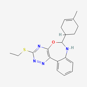 molecular formula C19H22N4OS B5016683 3-Ethylsulfanyl-6-(4-methylcyclohex-3-en-1-yl)-6,7-dihydro-[1,2,4]triazino[5,6-d][3,1]benzoxazepine 