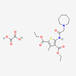 molecular formula C21H30N2O9S B5016848 Diethyl 5-[[2-(azepan-1-yl)acetyl]amino]-3-methylthiophene-2,4-dicarboxylate;oxalic acid 