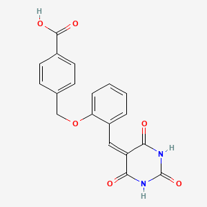 molecular formula C19H14N2O6 B5016866 4-({2-[(2,4,6-trioxotetrahydropyrimidin-5(2H)-ylidene)methyl]phenoxy}methyl)benzoic acid 
