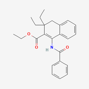 molecular formula C24H27NO3 B5016882 ethyl 1-benzamido-3,3-diethyl-4H-naphthalene-2-carboxylate 