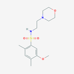 molecular formula C15H24N2O4S B501694 5-methoxy-2,4-dimethyl-N-(2-morpholin-4-ylethyl)benzenesulfonamide CAS No. 898654-45-0