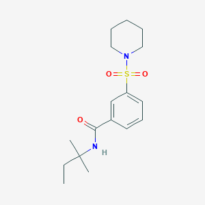 molecular formula C17H26N2O3S B5016958 N-(2-METHYLBUTAN-2-YL)-3-(PIPERIDINE-1-SULFONYL)BENZAMIDE 