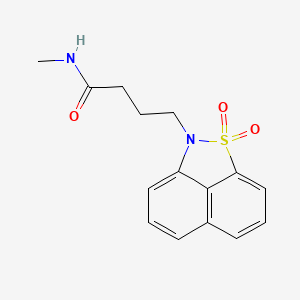 molecular formula C15H16N2O3S B5016971 4-(2,2-dioxo-2lambda6-thia-3-azatricyclo[6.3.1.04,12]dodeca-1(11),4,6,8(12),9-pentaen-3-yl)-N-methylbutanamide 