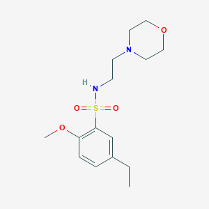molecular formula C15H24N2O4S B501698 5-ethyl-2-methoxy-N-(2-morpholin-4-ylethyl)benzenesulfonamide CAS No. 898654-50-7