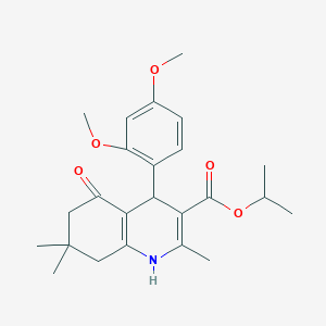 molecular formula C24H31NO5 B5016981 Isopropyl 4-(2,4-dimethoxyphenyl)-2,7,7-trimethyl-5-oxo-1,4,5,6,7,8-hexahydroquinoline-3-carboxylate 