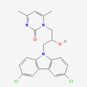 molecular formula C21H19Cl2N3O2 B5017003 1-[3-(3,6-Dichloro-carbazol-9-yl)-2-hydroxy-propyl]-4,6-dimethyl-1H-pyrimidin-2-one 