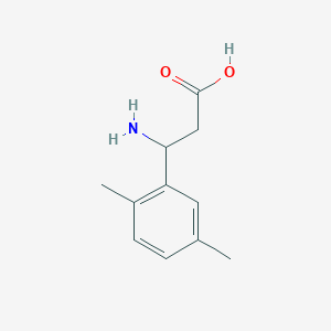 molecular formula C11H15NO2 B050171 3-Amino-3-(2,5-dimethylphenyl)propanoic acid CAS No. 117391-55-6