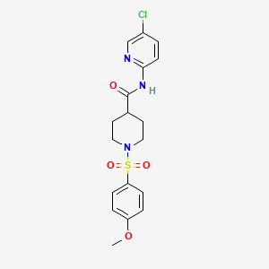 molecular formula C18H20ClN3O4S B5017147 N-(5-chloropyridin-2-yl)-1-(4-methoxyphenyl)sulfonylpiperidine-4-carboxamide 