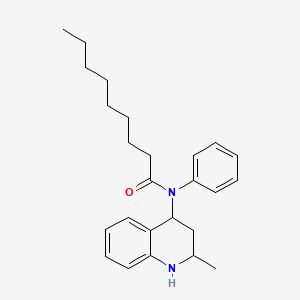 molecular formula C25H34N2O B5017186 N-(2-methyl-1,2,3,4-tetrahydroquinolin-4-yl)-N-phenylnonanamide 