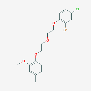 molecular formula C18H20BrClO4 B5017249 1-[2-[2-(2-Bromo-4-chlorophenoxy)ethoxy]ethoxy]-2-methoxy-4-methylbenzene 
