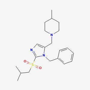 molecular formula C21H31N3O2S B5017254 1-[[3-Benzyl-2-(2-methylpropylsulfonyl)imidazol-4-yl]methyl]-4-methylpiperidine 
