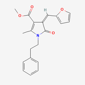 molecular formula C20H19NO4 B5017306 methyl (4Z)-4-(furan-2-ylmethylidene)-2-methyl-5-oxo-1-(2-phenylethyl)-4,5-dihydro-1H-pyrrole-3-carboxylate 