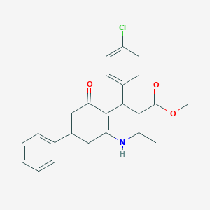 molecular formula C24H22ClNO3 B5017311 methyl 4-(4-chlorophenyl)-2-methyl-5-oxo-7-phenyl-1,4,5,6,7,8-hexahydroquinoline-3-carboxylate 