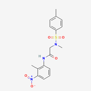 molecular formula C17H19N3O5S B5017359 N~2~-methyl-N-(2-methyl-3-nitrophenyl)-N~2~-[(4-methylphenyl)sulfonyl]glycinamide 