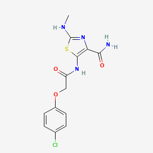 molecular formula C13H13ClN4O3S B5017406 5-[2-(4-CHLOROPHENOXY)ACETAMIDO]-2-(METHYLAMINO)-1,3-THIAZOLE-4-CARBOXAMIDE 