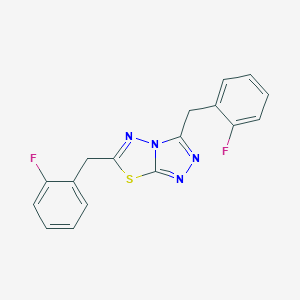 molecular formula C17H12F2N4S B501755 3,6-Bis(2-fluorobenzyl)[1,2,4]triazolo[3,4-b][1,3,4]thiadiazole 