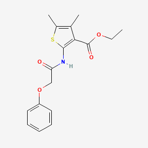 molecular formula C17H19NO4S B5017608 Ethyl 4,5-dimethyl-2-[(phenoxyacetyl)amino]thiophene-3-carboxylate 