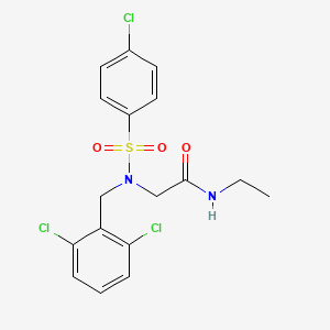 molecular formula C17H17Cl3N2O3S B5017624 N~2~-[(4-chlorophenyl)sulfonyl]-N~2~-(2,6-dichlorobenzyl)-N-ethylglycinamide 