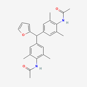 molecular formula C25H28N2O3 B5017633 N-[4-[(4-acetamido-3,5-dimethylphenyl)-(furan-2-yl)methyl]-2,6-dimethylphenyl]acetamide 