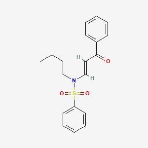 molecular formula C19H21NO3S B5017654 N-butyl-N-[(E)-3-oxo-3-phenylprop-1-enyl]benzenesulfonamide 