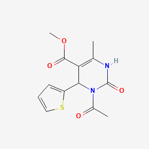 molecular formula C13H14N2O4S B5017831 Methyl 3-acetyl-6-methyl-2-oxo-4-(thiophen-2-yl)-1,2,3,4-tetrahydropyrimidine-5-carboxylate 