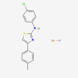 molecular formula C16H14BrClN2S B5017898 N-(4-chlorophenyl)-4-(4-methylphenyl)-1,3-thiazol-2-amine;hydrobromide 