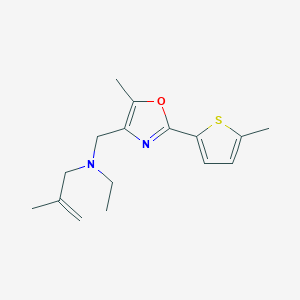 molecular formula C16H22N2OS B5018012 N-ethyl-2-methyl-N-[[5-methyl-2-(5-methylthiophen-2-yl)-1,3-oxazol-4-yl]methyl]prop-2-en-1-amine 