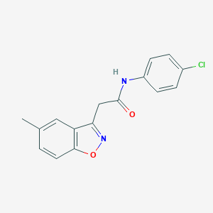 molecular formula C16H13ClN2O2 B501808 N-(4-chlorophenyl)-2-(5-methyl-1,2-benzoxazol-3-yl)acetamide 