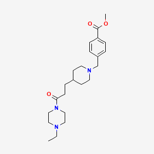 molecular formula C23H35N3O3 B5018225 Methyl 4-[[4-[3-(4-ethylpiperazin-1-yl)-3-oxopropyl]piperidin-1-yl]methyl]benzoate 