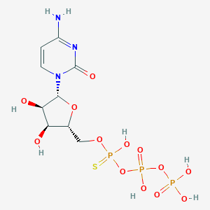 [[(2R,3S,4R,5R)-5-(4-Amino-2-oxopyrimidin-1-yl)-3,4-dihydroxyoxolan-2-yl]methoxy-hydroxyphosphinothioyl] phosphono hydrogen phosphate