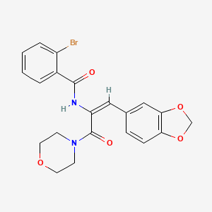 molecular formula C21H19BrN2O5 B5018316 N-[(E)-1-(1,3-benzodioxol-5-yl)-3-morpholin-4-yl-3-oxoprop-1-en-2-yl]-2-bromobenzamide 