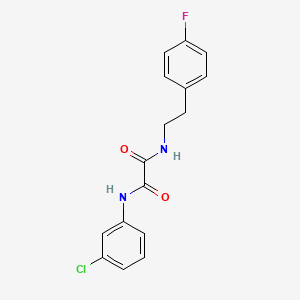 molecular formula C16H14ClFN2O2 B5018317 N'-(3-chlorophenyl)-N-[2-(4-fluorophenyl)ethyl]oxamide 