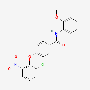 molecular formula C20H15ClN2O5 B5018360 4-(2-Chloro-6-nitrophenoxy)-N~1~-(2-methoxyphenyl)benzamide 
