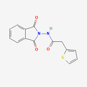 molecular formula C14H10N2O3S B5018551 N-(1,3-dioxoisoindol-2-yl)-2-thiophen-2-ylacetamide 