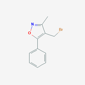 molecular formula C11H10BrNO B050187 4-(Bromomethyl)-3-methyl-5-phenylisoxazole CAS No. 113841-59-1