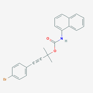 molecular formula C22H18BrNO2 B5018902 [4-(4-bromophenyl)-2-methylbut-3-yn-2-yl] N-naphthalen-1-ylcarbamate 