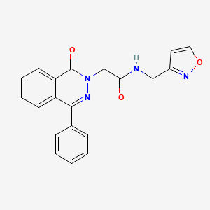 molecular formula C20H16N4O3 B5019001 N-(1,2-oxazol-3-ylmethyl)-2-(1-oxo-4-phenylphthalazin-2-yl)acetamide 