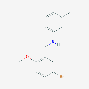molecular formula C15H16BrNO B5019007 N-[(5-bromo-2-methoxyphenyl)methyl]-3-methylaniline 