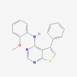 molecular formula C19H15N3OS B501914 N-(2-methoxyphenyl)-5-phenylthieno[2,3-d]pyrimidin-4-amine 