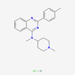 molecular formula C22H27ClN4 B5019256 N-methyl-2-(4-methylphenyl)-N-(1-methylpiperidin-4-yl)quinazolin-4-amine;hydrochloride 