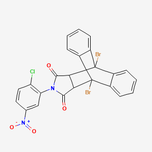molecular formula C24H13Br2ClN2O4 B5019349 1,8-Dibromo-17-(2-chloro-5-nitrophenyl)-17-azapentacyclo[6.6.5.02,7.09,14.015,19]nonadeca-2,4,6,9,11,13-hexaene-16,18-dione 