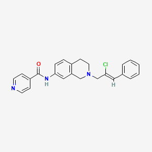 molecular formula C24H22ClN3O B5019376 N-[2-[(Z)-2-chloro-3-phenylprop-2-enyl]-3,4-dihydro-1H-isoquinolin-7-yl]pyridine-4-carboxamide 