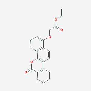 molecular formula C21H20O5 B5019660 ETHYL 2-[(6-OXO-7,8,9,10-TETRAHYDRO-6H-DIBENZO[C,H]CHROMEN-1-YL)OXY]ACETATE 