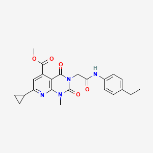 molecular formula C23H24N4O5 B5019723 METHYL 7-CYCLOPROPYL-3-{[(4-ETHYLPHENYL)CARBAMOYL]METHYL}-1-METHYL-2,4-DIOXO-1H,2H,3H,4H-PYRIDO[2,3-D]PYRIMIDINE-5-CARBOXYLATE 