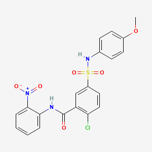 2-chloro-5-{[(4-methoxyphenyl)amino]sulfonyl}-N-(2-nitrophenyl)benzamide