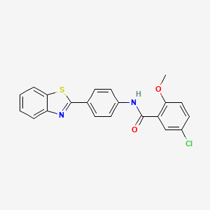 N-[4-(1,3-benzothiazol-2-yl)phenyl]-5-chloro-2-methoxybenzamide